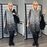 Mitica aszimmetrikus ruha 8031.2-szürke