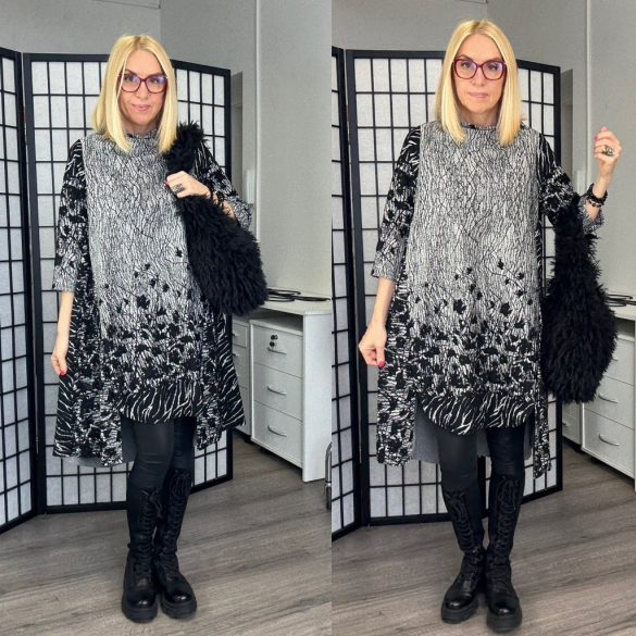 Mitica aszimmetrikus ruha 8031.2-szürke