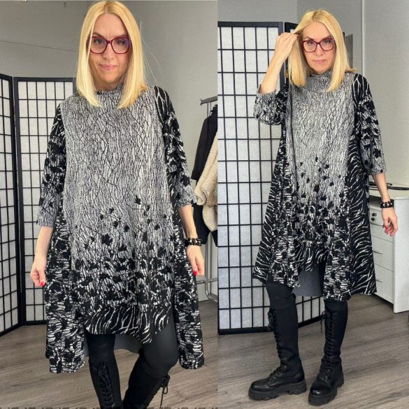 Mitica aszimmetrikus ruha 8031.2-szürke