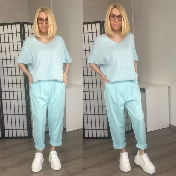 Berry gumis derekú nadrág90293-világoskék