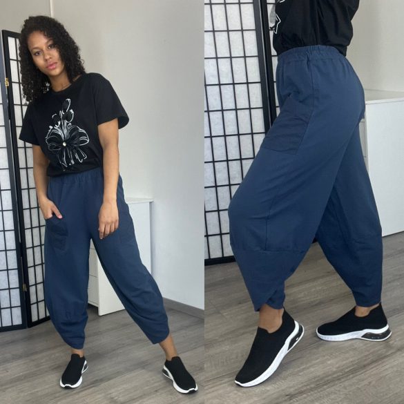 Astra zsebes pamut nadrág-sötétkék