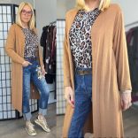 Alice hosszú ujjú kardigán  9539 - camel