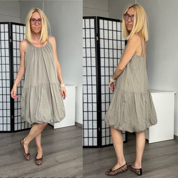 Bubbles ujjatlan ruha 23322 - taupe