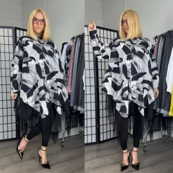 Fly Out vászon, tüllös ingruha 1591-fekete/fehér