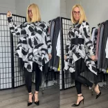 Fly Out vászon, tüllös ingruha 1591-fekete/fehér