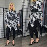 Fly Out vászon, tüllös ingruha 1591-fekete/fehér