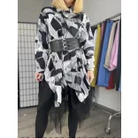 Fly Out vászon, tüllös ingruha 1591-fekete/fehér