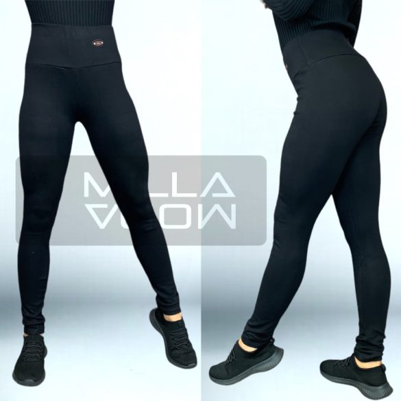 Aimainir extra rugalmas magasderekú pamut leggings W3526-fekete