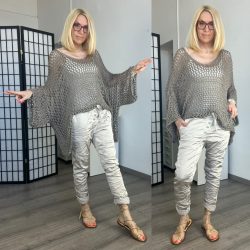 Sea horgolt felső - taupe