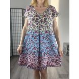 Alia viszkóz nyári ruha 1165-sárga/kék