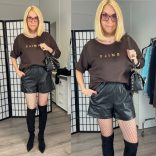 Smile hosszú ujjú viszkóz felső 25527-18 - csokibarna