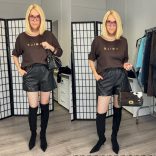 Smile hosszú ujjú viszkóz felső 25527-18 - csokibarna