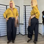 Livia ballon fazonú nadrág övvel 8051-farmerhatású
