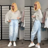 S Woman virágos farmer SW 1924-világoskék