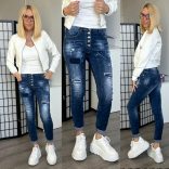 Melly elasztikus szaggattott farmer MC7270 - sötétkék