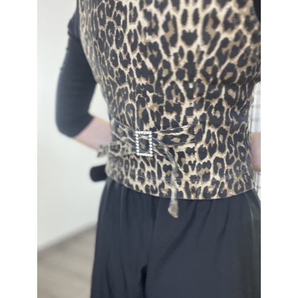 Re Dress elasztikus farmer mellényC1007-5 -ocelot