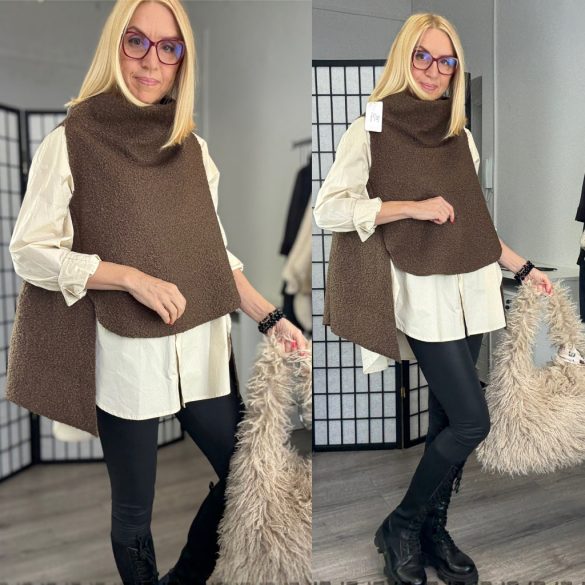 Bomb buklé mellény20399-csokibarna