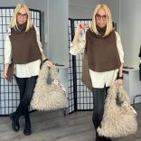 Bomb buklé mellény20399-csokibarna