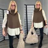 Bomb buklé mellény20399-csokibarna