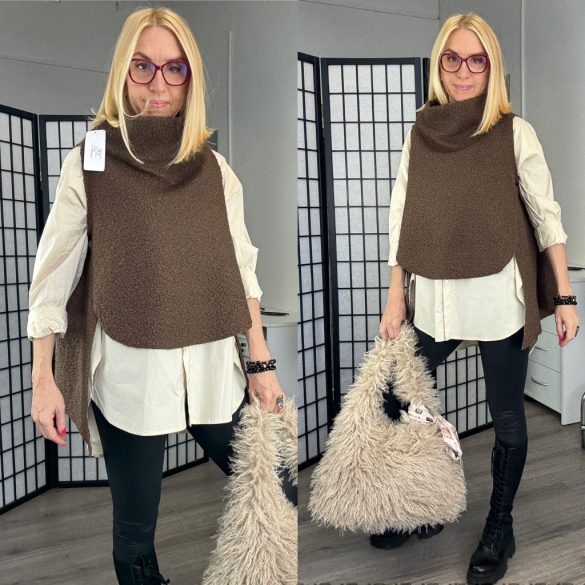 Bomb buklé mellény20399-csokibarna