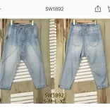 S Woman gumis derekú ülepes farmer SW1892-világoskék