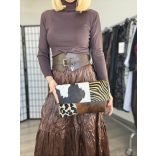 Leo valódi bőr levéltáska-tehenes