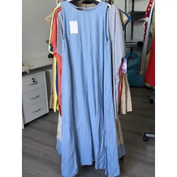 Lady Ann lefelé bővülő maxi ruha 8088-világoskék