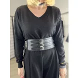 Deep Pink lurex szálas vékonykötött felsőS-009-fekete