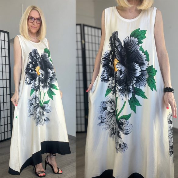 Lux Luna ujjatlan nyári ruha zsebbel 50409