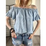 Design68 gumis nyakú viszkóz felső10058-világosfarmerkék