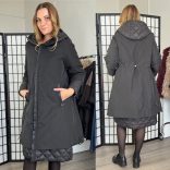 Ribe lefelé bővülő átmeneti kabát 2966-fekete