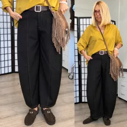 Livia ballon fazonú nadrág övvel 8051-fekete