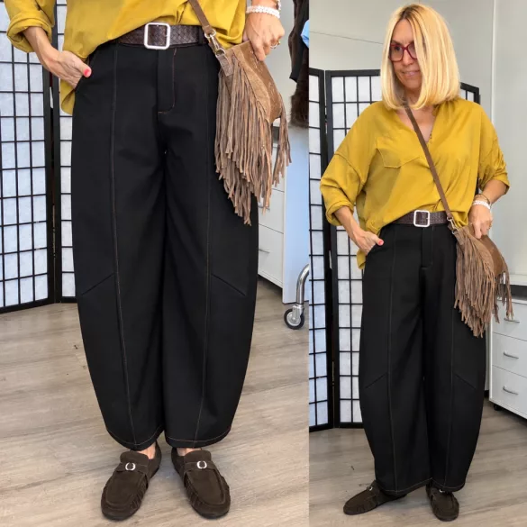 Livia ballon fazonú nadrág övvel 8051-fekete