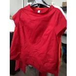 Wendy Trendy ráncolt pamut felső 220242 - piros