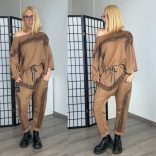 Hello Mya láncos ülepes pamut szett 70324 - camel