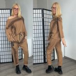 Hello Mya láncos ülepes pamut szett 70324 - camel