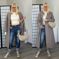 Darling egyenes vonalú szövetkabát 1305-világosbarna