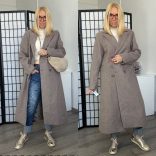 Darling egyenes vonalú szövetkabát 1305-világosbarna