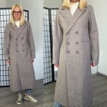 Darling egyenes vonalú szövetkabát 1305-világosbarna