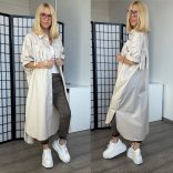 Zeta Otto rojtos vászon ingruha  18266 - bézs