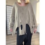 Nona hosszú ujjú kötött felső - barna