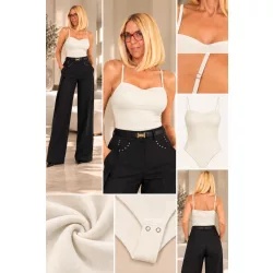 ELSA.M pántos szivacsos basic body MCY06148-törtfehér