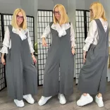 Vintage pántos overál 2987 -szürke