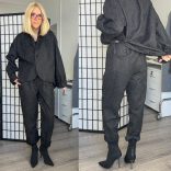 Lux Luna strasszos, csipkés 2 részes szett 51199 - fekete