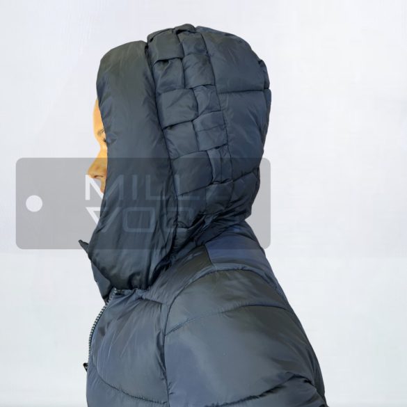 Helsinki oldalt felcipzározható kapucnis kabát 2277-e - sötétkék