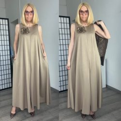 Christine rózsás overál 7361 - barna