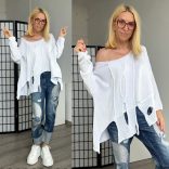 Nona hosszú ujjú kötött felső - fehér