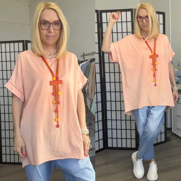 Cosma basic alul lézervágott tunika 24065 - narancssárga