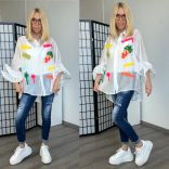 Zeta Otto peace fodros ujjú ing 15985/212 - fehér