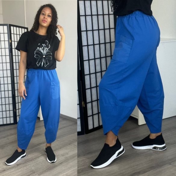 Astra zsebes pamut nadrág-királykék